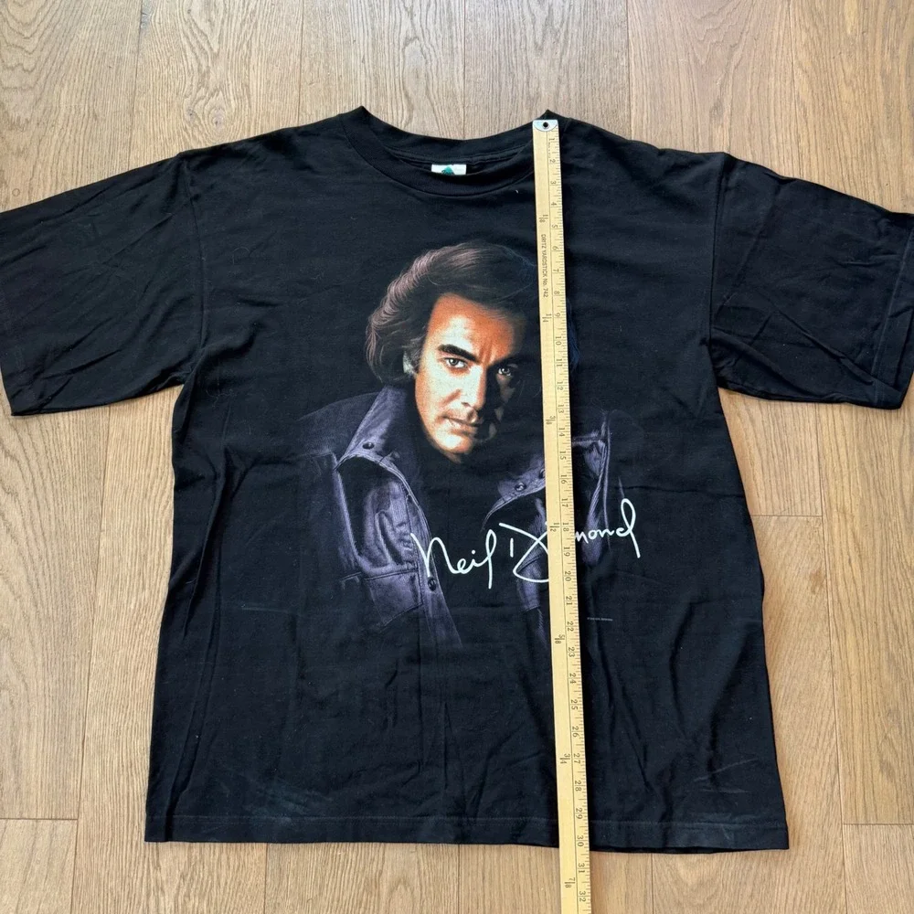 Vintage 1996 Neil Diamond US Tour Graphic T-Shirt Mens XL Black Tour Champ‎ 90s